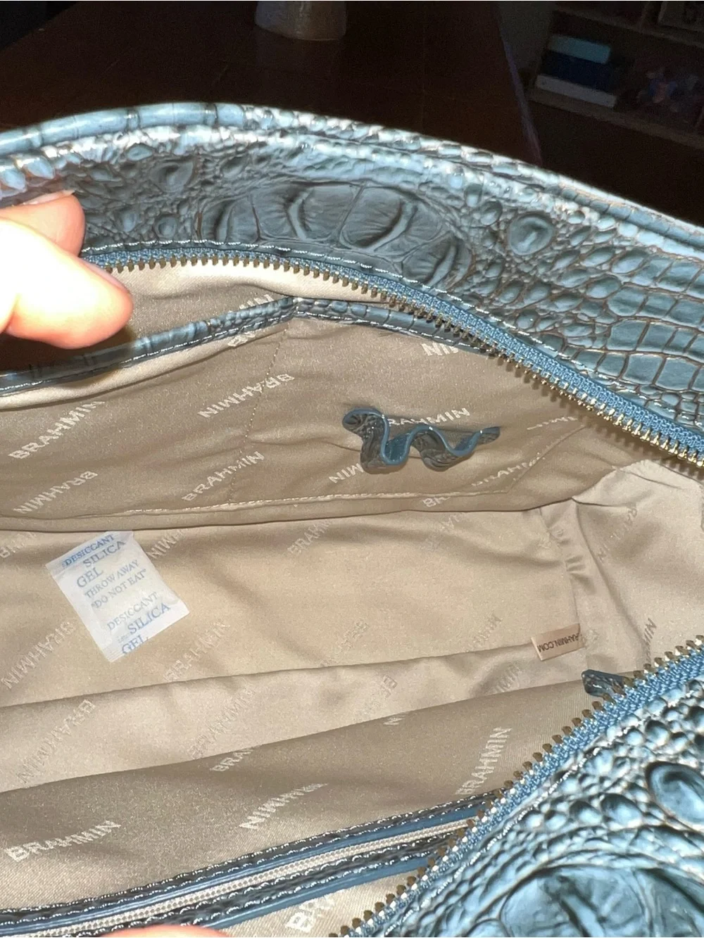 Brahmin Marissa Satchel in Slate Stratos